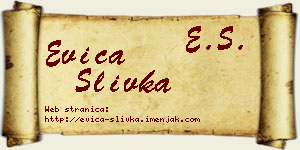Evica Slivka vizit kartica